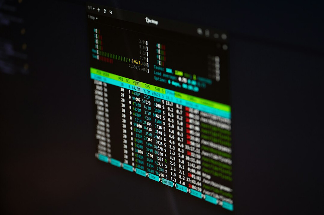 data analysis on computer screen