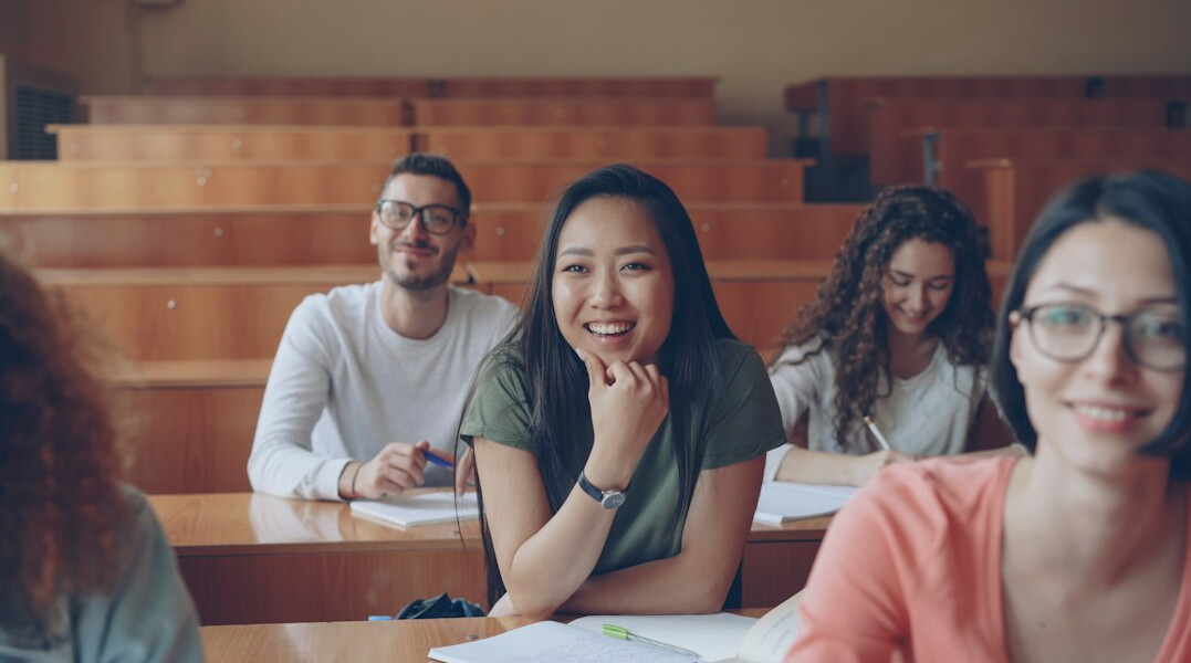 group of students in classroom